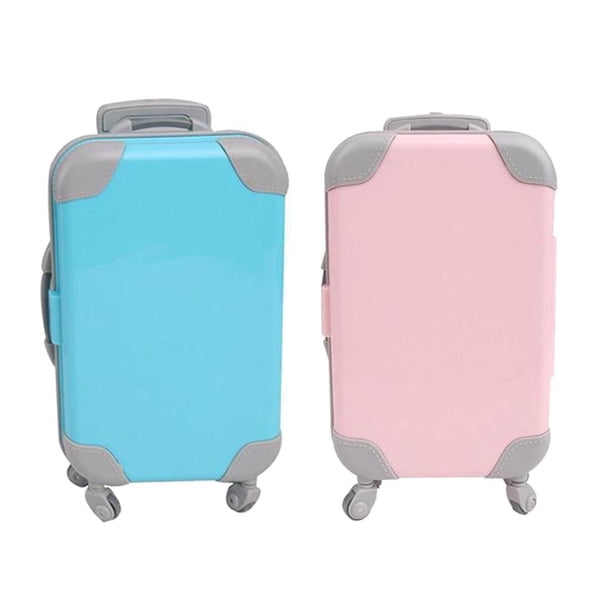 Maleta de plástico para de 2 piezas, baúl 3D para accesorios de de muñeca de bebé de 43 cm