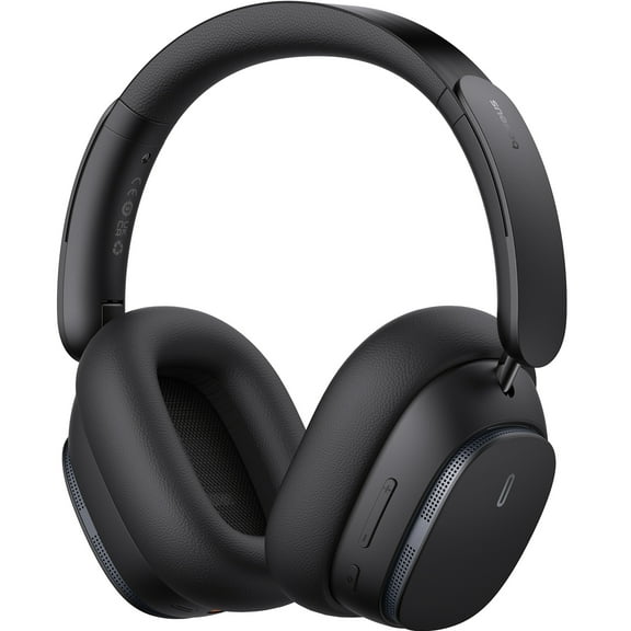 Baseus Wireless Headphone Noise Cancelling Headphones Bluetooth Over-Ear Headphones with Microphone, H1 Pro Black