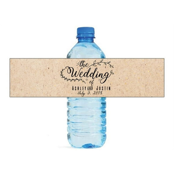 100 "The Wedding" Wedding Anniversary Water Bottle labels Engagement Party Birthday