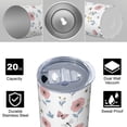thumbnail image 4 of Pioneer Flower Floral Print Pattern 20oz Skinny Tumbler with Straw & Lid, Double Wall Vacuum Insulated Cup, Leak-Proof, Cup Holder Friendly, Hot 6H Cold 12H, 4 of 6