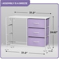 thumbnail image 6 of Sorbus 6 Fabric Bin Drawer Dresser - Cube Storage for Bedroom, Hallway, Office - (Pastel Purple), 6 of 8