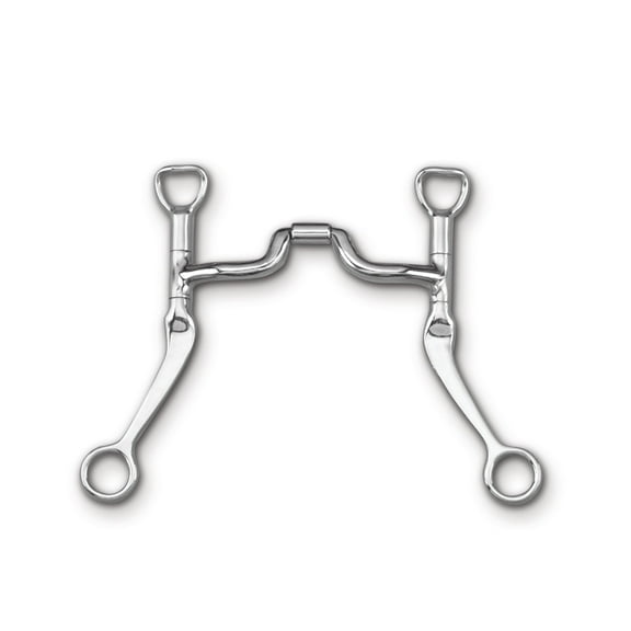 Myler MB 43LP Sweet Iron Low Ported Barrel Horse Bit - 7" Flat Shank, Copper Inlay, Level 2-3