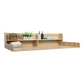 thumbnail image 2 of Mohsoe LaundryRoom Solid Wood Washer Dryer Countertop with 2nd Shelf & Guard Rail,54" x 27.5" Extra Wide Folding Station for Front Loader,Organizer Top with Anti-Slip Pads,Easy Assembly, 2 of 8