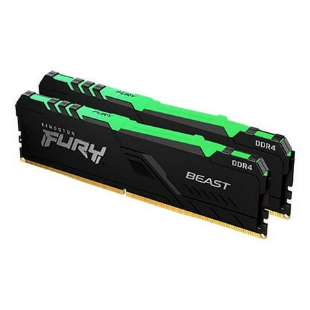 UPC: 0740617319088 | Kingston FURY Beast RGB 16GB KIT (2x8GB) 3600MHz DDR4 Desktop Memory KF436C17BBAK2/16