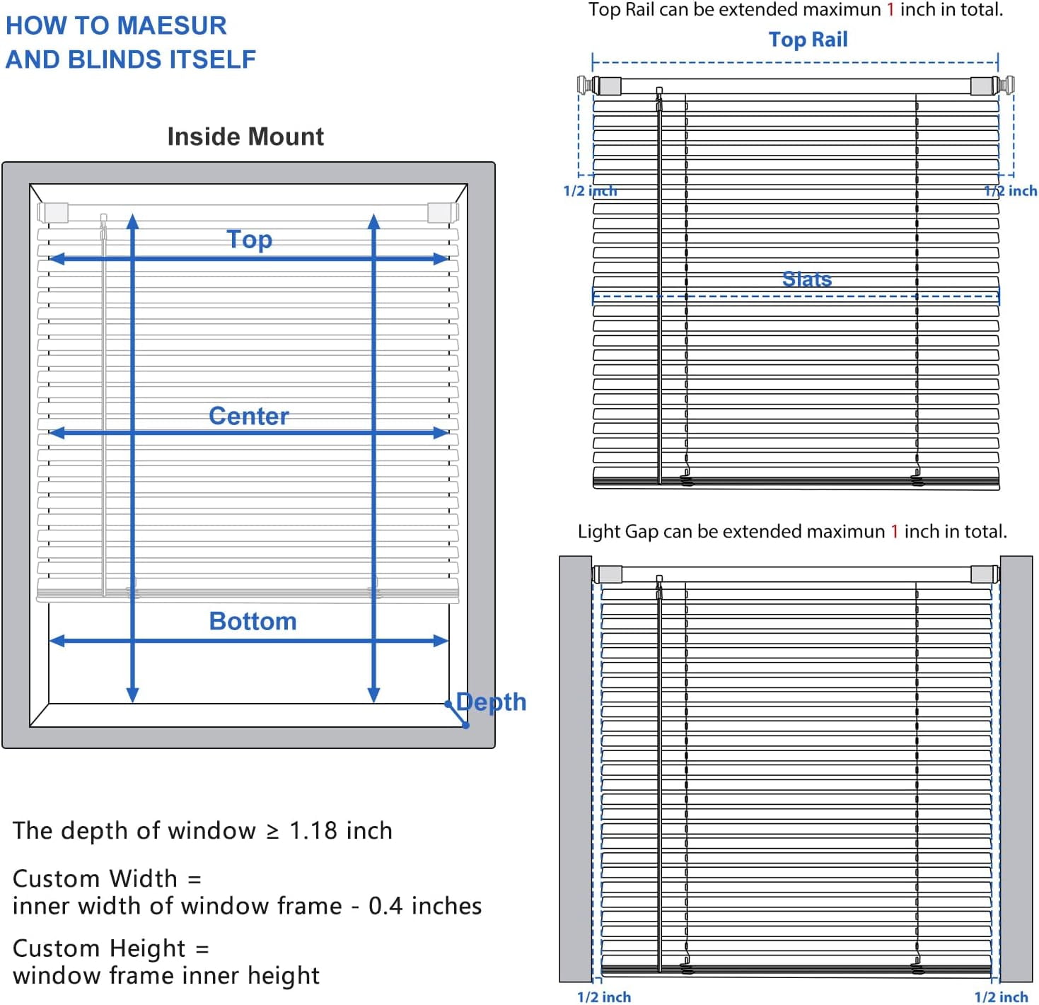 LazBlinds Cordless No Tools-No Drill 1" Vinyl Horizontal Mini Blinds, Light Filtering Blinds for Windows, Blinds & Shades for Window, 26" W x 48" H, Grey