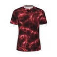 thumbnail image 5 of Wukai Red Line Print Men's Short-Sleeved Mesh T-Shirt,Quick-Dry Short Sleeve Workout T-Shirt-X-Small, 5 of 8