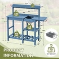 thumbnail image 6 of SERWALL Potting Bench Set of 2, Outdoor Potting Table with Sink, HDPE Material All Weather Use- Navy, 6 of 8