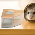 thumbnail image 3 of Caja de baño de arena de hámster transparente Baño de mascotas Acrílico Inodoro de hámster Recipiente de baño de arena con tapa de madera Cuarto de , pentagonal Pequeña Salvador Dali Baño de hámster, 3 of 5