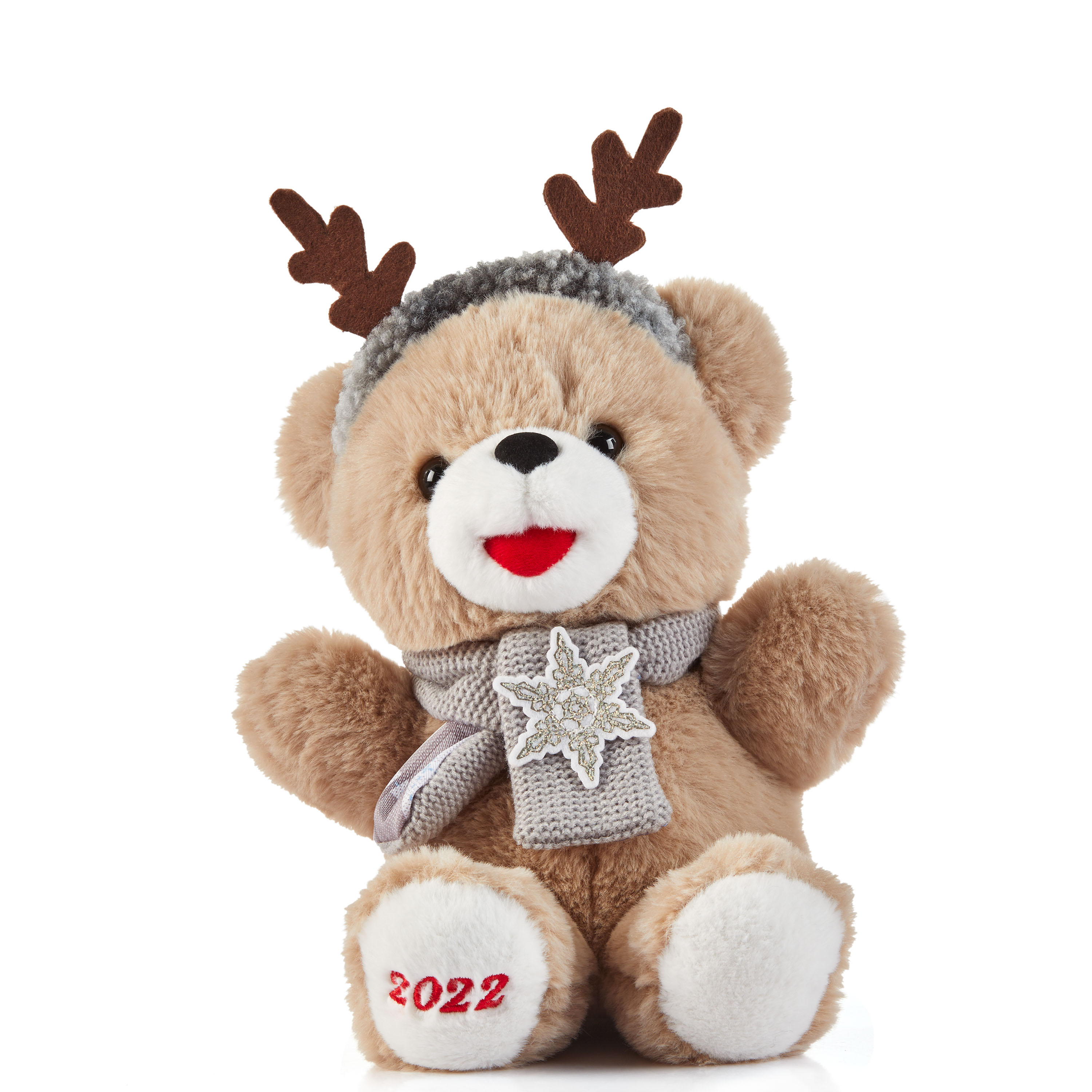 Holiday Time Christmas 10.5 inch Snowflake Teddy Plush Toy