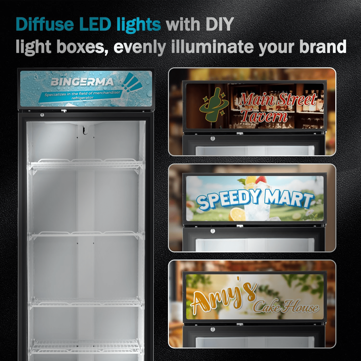 Commercial Beverage Refrigerator 24 inch 15.8 Cu.ft. with Glass Door Display Merchandiser Fridge,Stainless Steel, nsf certified