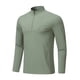 thumbnail image 1 of pstuiky Sudadera informal de manga larga con cuello alto para hombre, ideal para correr al aire libre y con cremallera de un cuarto. Camiseta/camiseta de manga larga con cuello alto para hombre., 1 of 3