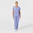 thumbnail image 3 of Wink W123 Women's Stylized V-Neck Scrub Top, Ceil Blue, L Womens, 3 of 6