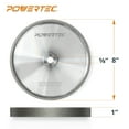 thumbnail image 6 of POWERTEC CBN Grinding Wheel 8 Inch 320 Grit, Bench Grinder Wheel for Sharpening HSS Tools, Lathe Tools & Chisel Set, 8" x 1" Wide, 5/8" Arbor Bench Grinder Wheels for Bench Grinder (15701N), 6 of 7
