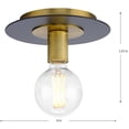 thumbnail image 5 of Progress Lighting Trimble 1-Light Flush Mount, Brushed Bronze, Flat Disc Shade, 5 of 8
