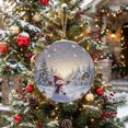 thumbnail image 5 of Welcome Sign Front Door Decorations, Christmas Snowman Round Wall Art Outdoor Metal Wreaths, Winter Farmhouse Xmas Tree Snowy Landscape Seasonal Hanging Sign for Home Porch Decor Warming Gift 8 In, 5 of 8