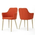 thumbnail image 2 of Fabric Upholstered Armchairs, Light Walnut Legs / Comfortable Dining Experience, 2 of 7