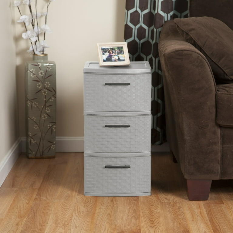 Sterilite 3 Drawer Wide Weave Tower Ultramarine - Walmart.com