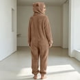 thumbnail image 7 of JOANKDMI Tween Girls Fleece Size 11-12 Onesie Pajamas with Cute Ears Hood Zipper Front Fuzzy Warm Sleepwear Fluffy One Piece Jumpsuit for Winter Lounge Home Casual Nightwear, 7 of 7