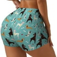 thumbnail image 2 of Kdxio Cute Dog Print Workout Shorts for Women Seamless Soft Smooth Gym Yoga Scrunch Active Shorts, 2 of 9