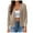 Khaki, variant on GEWSEY Women's Long Sleeve V-Neck Button Down Cardigan Knit Shrugs Sweater (Navy, L)