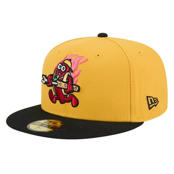 Men's New Era Yellow Akron RubberDucks Copa de la Diversi-n 59FIFTY Fitted Hat
