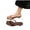 Burgundy, variant on ZACPNCV Womens Square Toe Flip Flops Comfort Casual Beach Slides Summer Fall High Heel Sandals