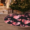 thumbnail image 6 of Daiia Hearts Drawing Merry Christmas Tree Skirt , Xmas Large Lace-up Tree Skirt, Santa Snowflakes Rustic Home Decorations New Year Party Farmhouse Decor-48", 6 of 7
