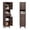 Brown, variant on Huisuilinss Tall Bathroom Storage Cabinet,Slim Bathroom Cabinet Wth 2 Wave Doors And 1 Drawer,Narrow Storage Unit,Corner Floor Cabinet For Kitchen Living Room Entryway,1PCS