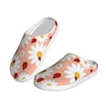 thumbnail image 2 of Balery Daisy and Ladybug Pattern Women's Fuzzy Memory Foam Slippers Fluffy Winter House Shoes Indoor and Outdoor-40/41, 2 of 7