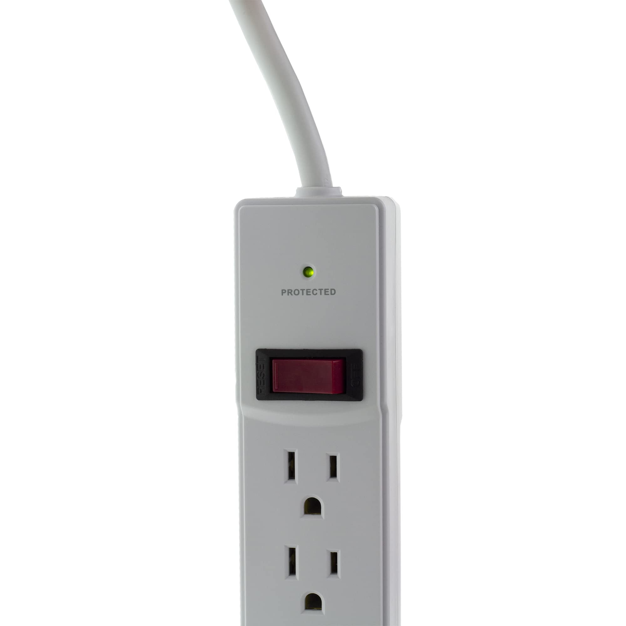 Comzon Surge Protector: 6 Outlet, 2 USB, 1080J, 6ft Cord