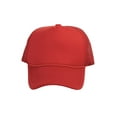 thumbnail image 2 of Top Headwear Men's Blank Rope Trucker Foam Mesh Plain Red, 2 of 2