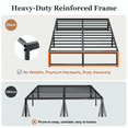 thumbnail image 7 of Amolife Queen Size 14'' Metal Platform Bed Frame with Large Under Bed Storage Space, Black, 7 of 7