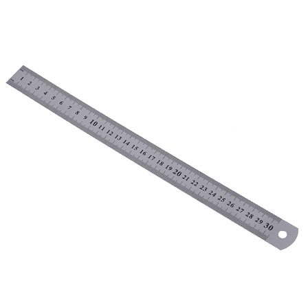 10X Stainless Steel Ruler Measure Metric Function 30cm 12Inch