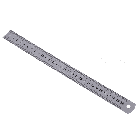 10X Stainless Steel Ruler Measure Metric Function 30cm 12Inch