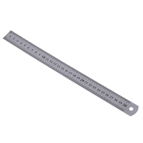 10X Stainless Steel Ruler Measure Metric Function 30cm 12Inch