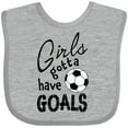 thumbnail image 3 of Inktastic Girls Gotta Have Goals Soccer Girls Baby Bib, 3 of 4