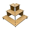 thumbnail image 2 of Expositor de Mesa con Estantes Esquinero de Niveles Repisa Escalonada de Madera Organizador para Productos Soporte Portátil para Exhibir, 2 of 9