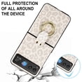 thumbnail image 3 of Allytechgroup Moto Razr 40 Case with Ring Holder Stand, Premium PU Leather Stylish Shockproof Anti-Scratch Portable Phone Case Cover for Motorola Moto Razr 40, White Leopard, 3 of 7