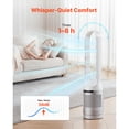 thumbnail image 2 of KFFKFF Bladeless Tower Fan with 65° Oscillation, 12 Speed Settings, 4 Modes, and 8-Hour Timer, High-Velocity Air Circulator for Home, Office, Bedroom, and Living Room, White, 2 of 9