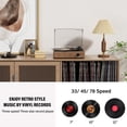 thumbnail image 4 of Tocadiscos cotsoco para vinilo, Bluetooth, 3 velocidades, madera, marrón, 4 of 7