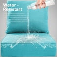 thumbnail image 3 of POCASSY 6" Thick Outdoor Chair Cushions Set of 6, 24" x 24" x 6" Outdoor Cushions for Patio Furniture, Deep Seat and High Back Cushion for Patio Rocking Dining Chair and Couch, Lake Blue, 3 of 11