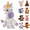 Unicorn, variant on Leisure Arts Little Crochet Friend Animals Crochet Kit, Elephant, 8", Complete Kit, Learn To Animal Starter Kit For All Ages, Includes Instructions, Diy Amigurumi Kits