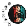 thumbnail image 6 of DouZhe Waterproof Spare Tire Cover, Game Controller Level Unlocked Prints Adjustable Wheel Covers Fit for Jeep Trailer RV SUV Car, 15 inch, 6 of 7