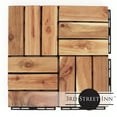 thumbnail image 2 of 3rd Street Inn Interlocking Acacia Wood Deck Tiles - Natural Finish - Checkered Pattern Decking - 12"x12" (10 Pack), 2 of 3