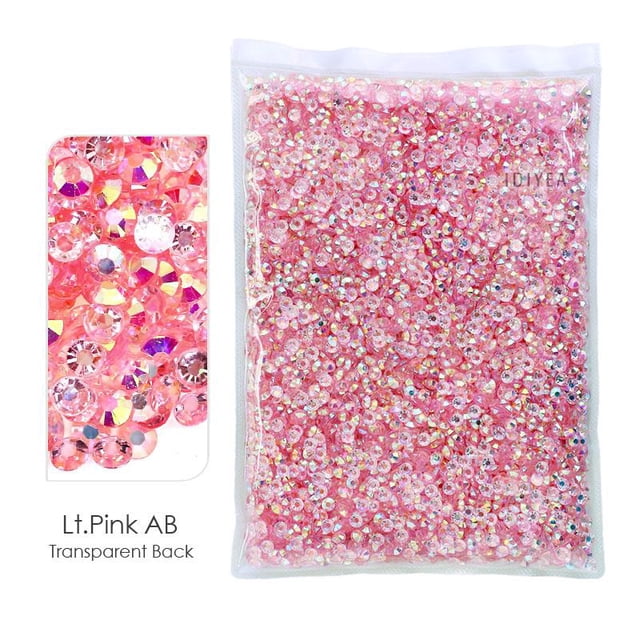 Paquete grande de diamantes de imitación de resina de 2-6mm, venta al por mayor, cristales de plástico AB con parte posterior plana, brillos para uñas DIY, piedra Cтразы Tan Jianjun unisex