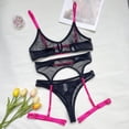 thumbnail image 1 of Conjunto de lencería de talla grande para mujer, sujetador de encaje con perspectiva, conjunto de liga con Tanga calado, ropa interior Sexy para mujer, producto sexual Tan Jianjun unisex, 1 of 2
