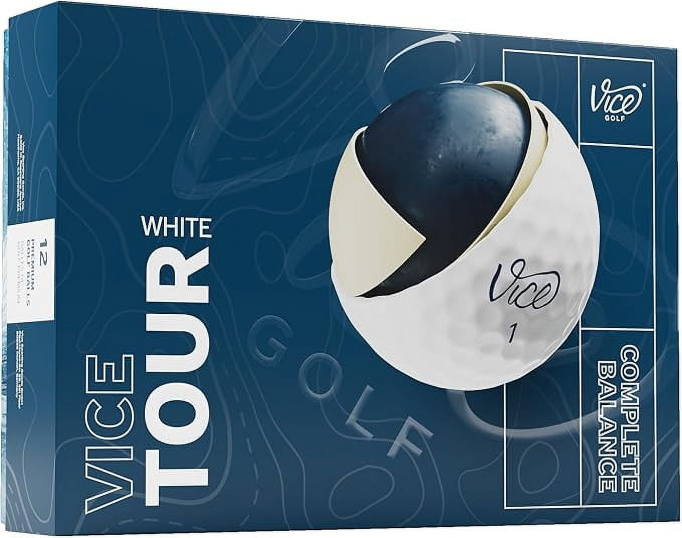 Vice Tour White ゴルフボール 3個入り Vice Tour Golf Balls