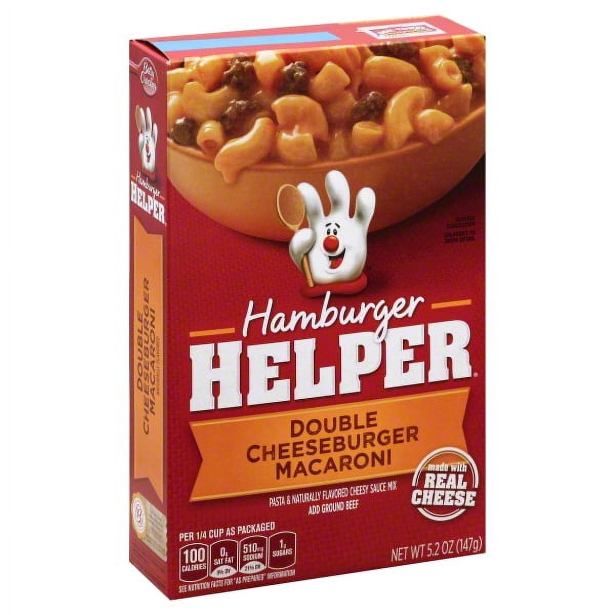 Betty Crocker Double Cheeseburger Macaroni Hamburger Helper Dinner Kit, 5.2 oz.