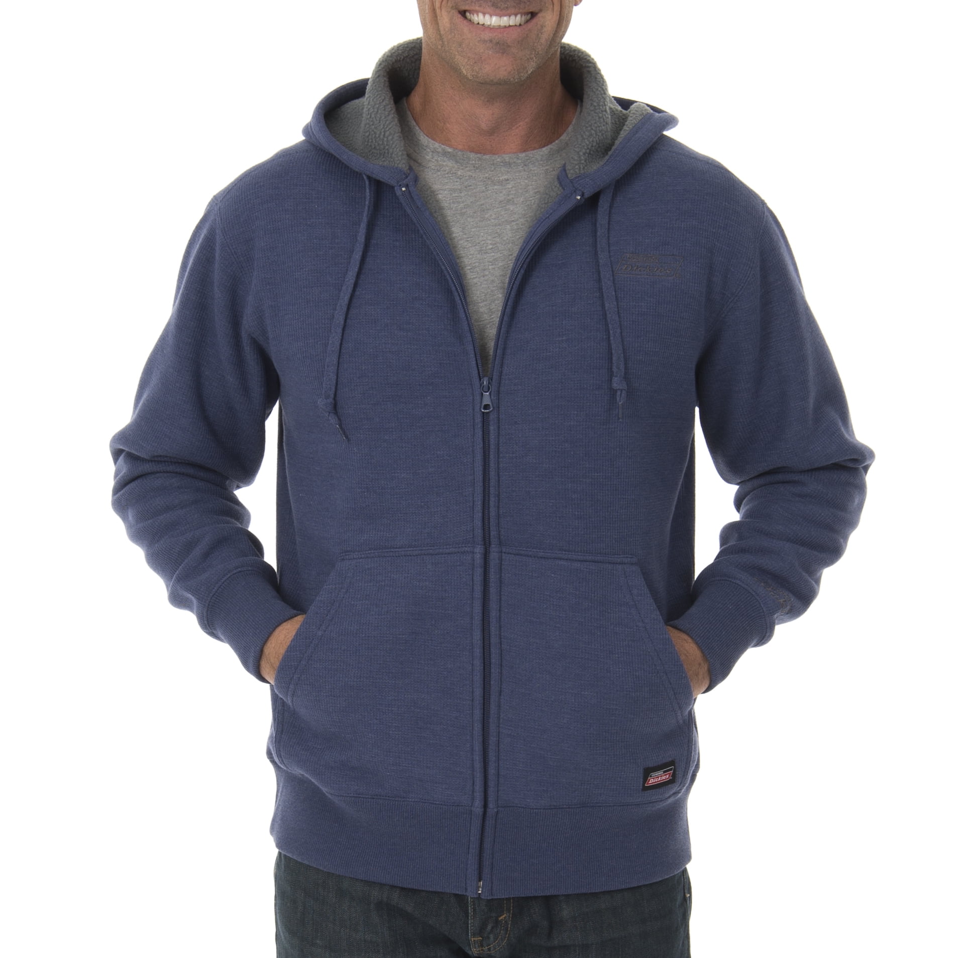 Genuine Dickies Men's Full Zip Thermal Hoodie with Warm Sherpa Lining