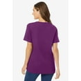 thumbnail image 2 of Woman Within Plus Size Perfect Short-Sleeve V-Neck Tee (Petite Available), 2 of 6